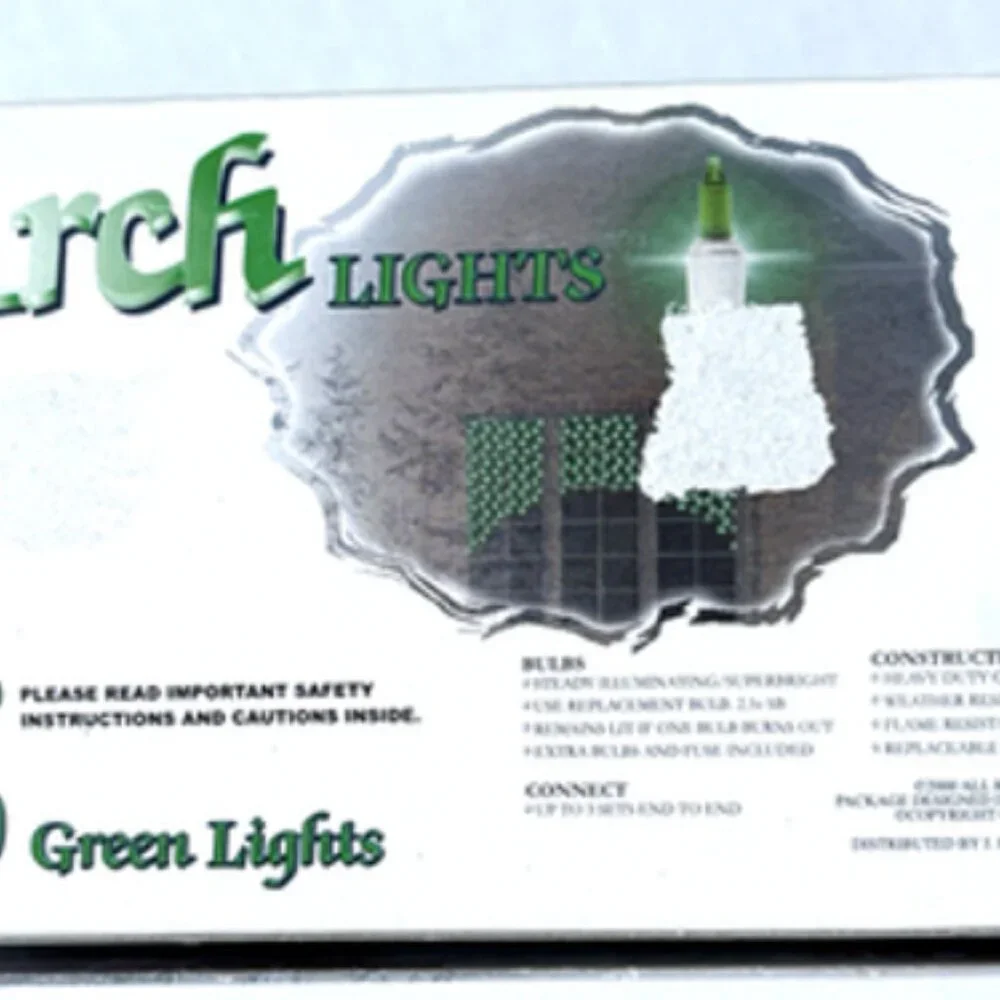 Arch Lights 50 Count Green Outdoor Indoor Christmas String